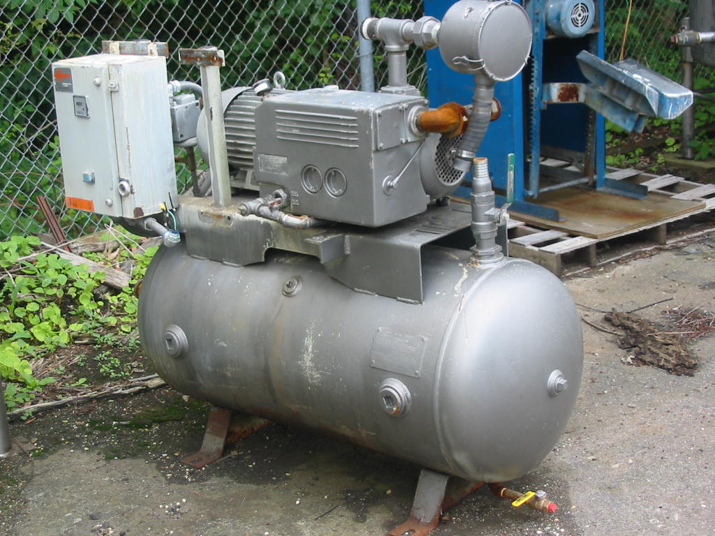 Busch Rotary Vane Oil Seal Vacuum Pump, Tank Mounted