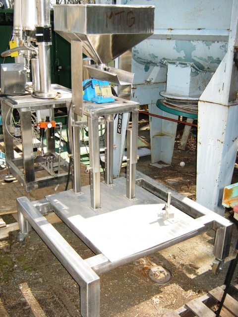 4 inch x 14 inch Syntron Portable Vibrating Feeder with Hopper Sanitary S/S