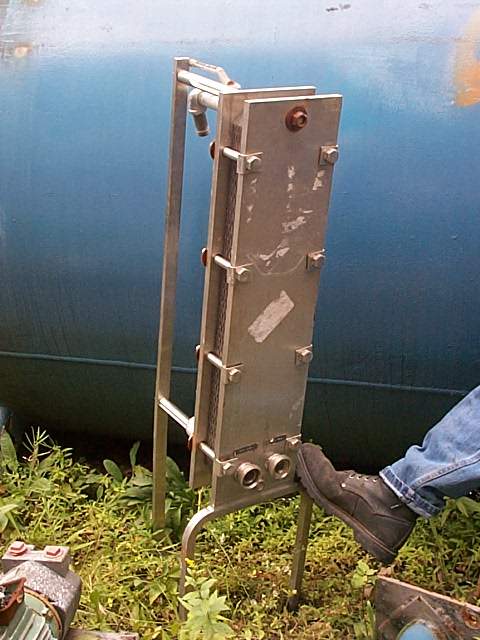 15 sq.ft Plate Type Heat Exchanger, Stainless Steel, Sanitary  