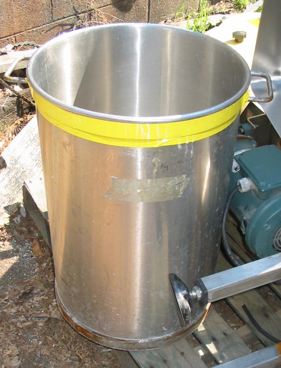 20 Gallon Vertical, Sanitary Open Top Stainless Steel Tank
