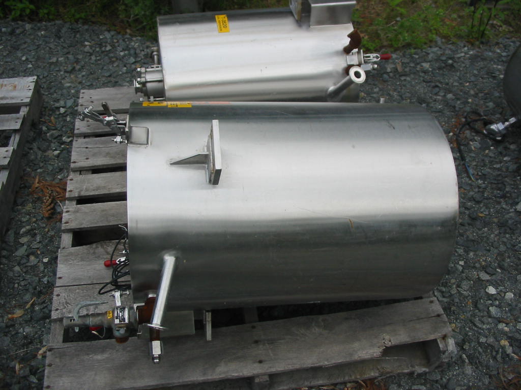 15 gal. Vertical Jacketed Open Top Tank, Sanitary Stainless Steel
