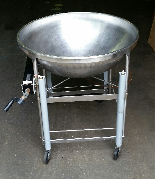 80 quart Bowl on adjustable legs.S/S
