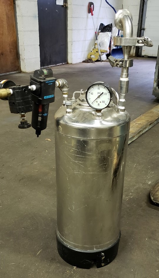5 Gallon Portable Pressurized Dispensing Tank, 316- S/S