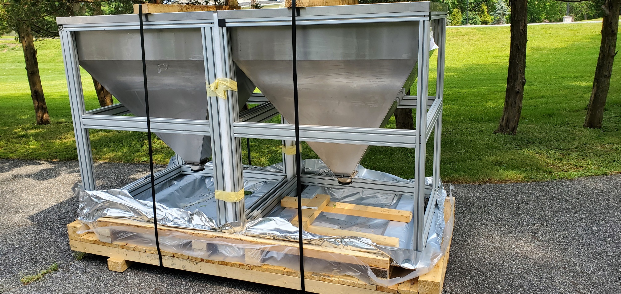 15 cu.ft. Cone Bottom Hopper, Sanitary Stainless Steel